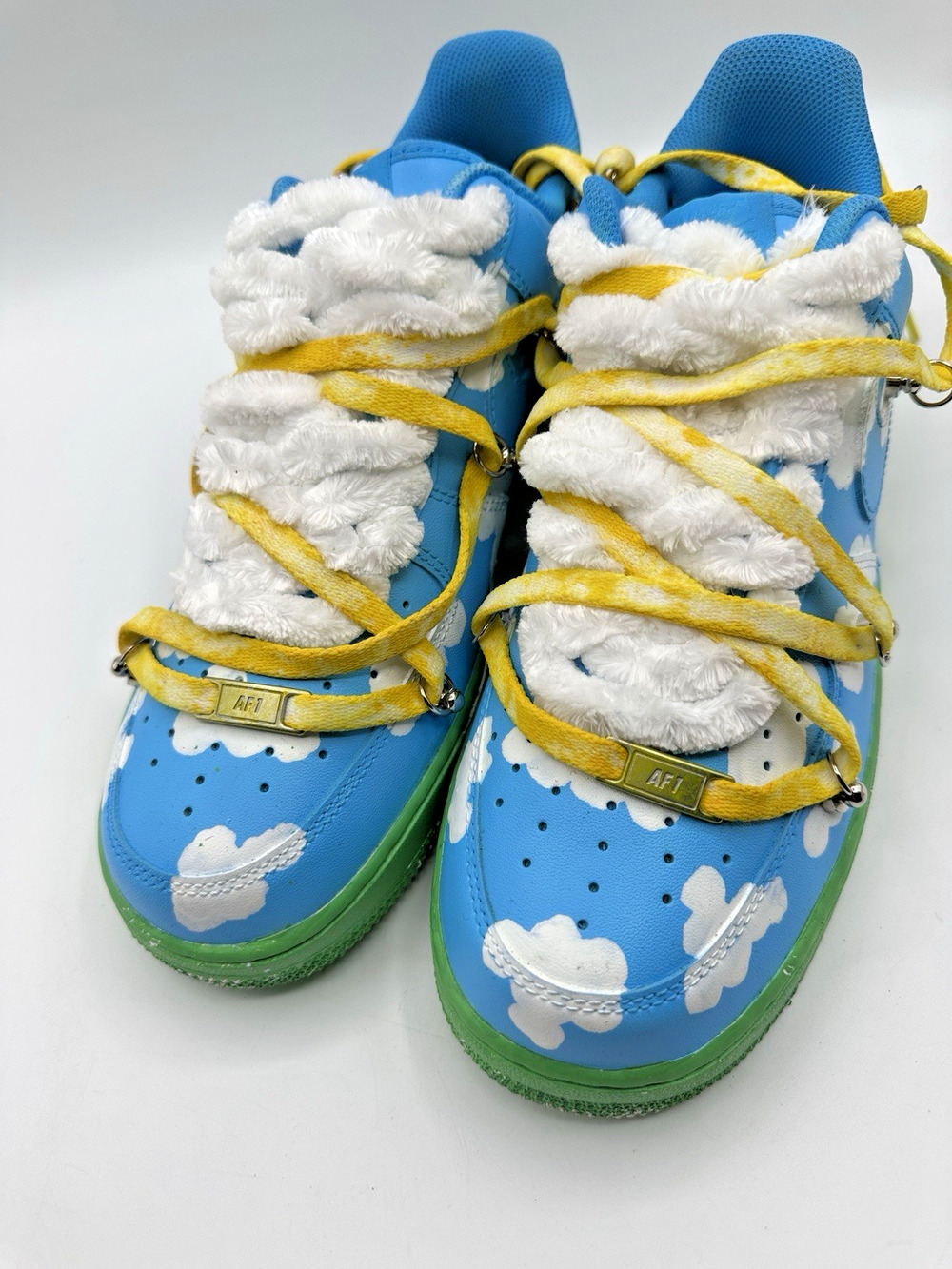 Nike Air Force 1 Low Custom Cloud Sky Simpsons Inspired Men’s Size 10.5 NWOB